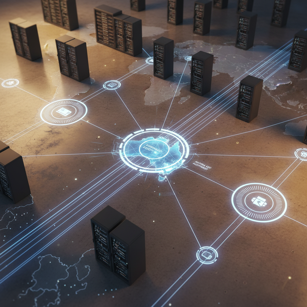 Abstract representation of Azure cloud infrastructure
