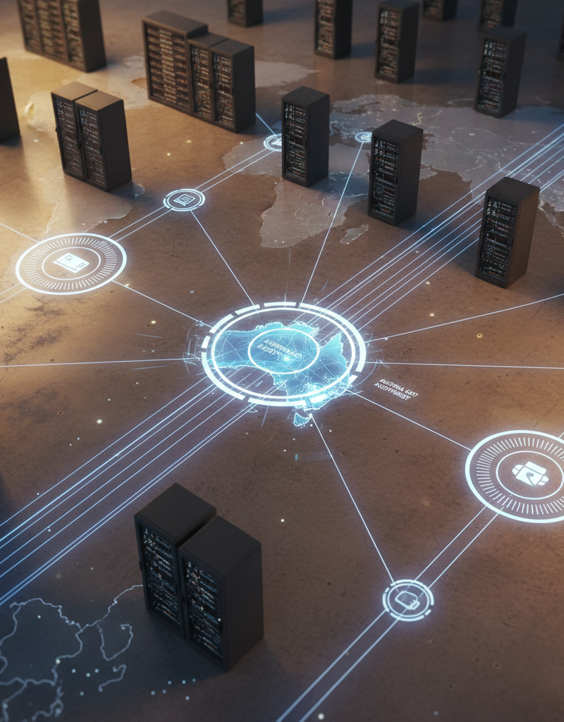 Abstract representation of Azure cloud infrastructure